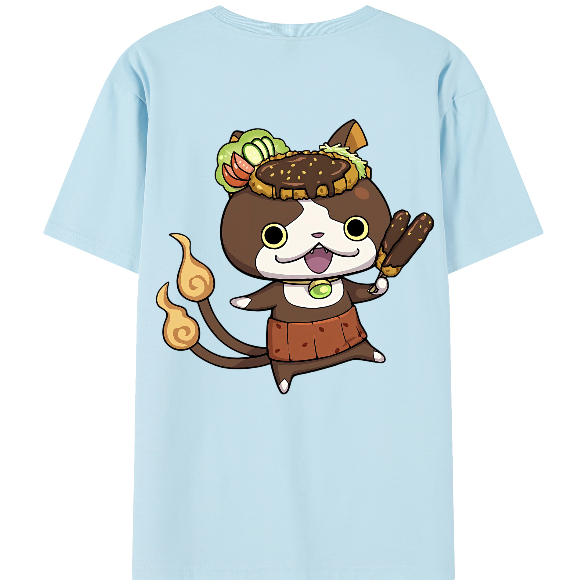 （画像用） 妖怪ウォッチ Yo-kai Watch 綿100％半袖Tシャツ（背面プリント）